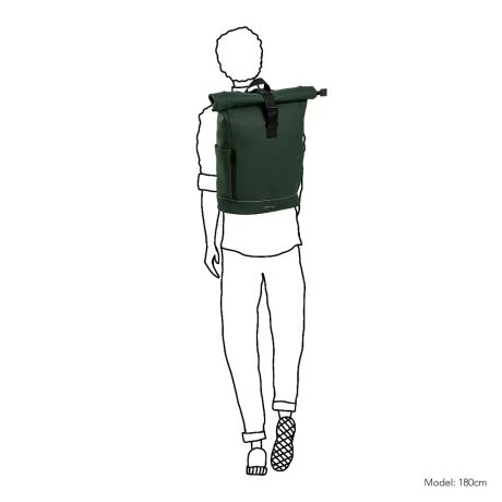 Daniel Ray Highlands Rolltop Rugtas M Waterproof 15" Donker Groen 5 Daniel Ray Highlands Rolltop Rugtas M Waterproof 15" Donker Groen - Afbeelding 3