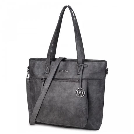 Wimona Evelina Schoudertas Grijs 4 Wimona Evelina Schoudertas Grijs - Afbeelding 2