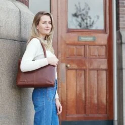 Plevier Fluxgate Dames Tote Bag 14" Bruin -Fjallraven Tassen Verkoopwinkel fluxgate 864 2