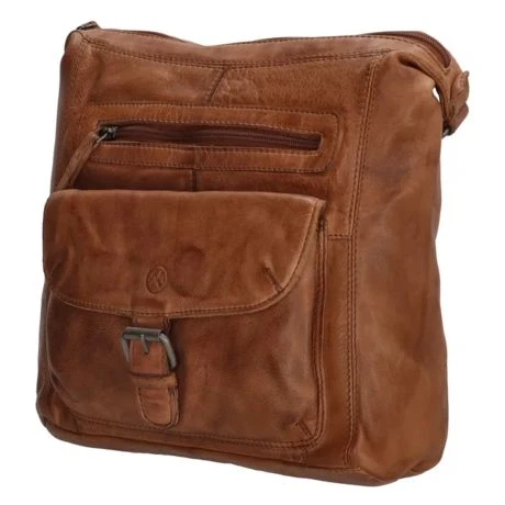 Hide & Stitches Paint Rock Schoudertas 20410 Cognac 4 Hide & Stitches Paint Rock Schoudertas 20410 Cognac - Afbeelding 2