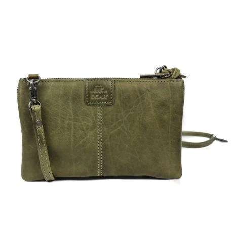 Bear Design Calisto Pelle Clutch Schoudertas Green 3 Bear Design Calisto Pelle Clutch Schoudertas Green