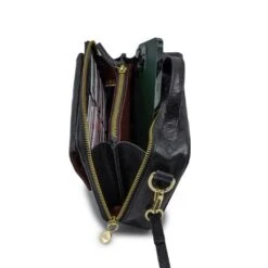 MOSZ Naomi Crossbody Jungle Black Shiny Light Gold -Fjallraven Tassen Verkoopwinkel jungle binnen