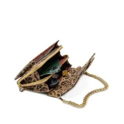 MOSZ Krisbag Telefoontasje Cheeta Brown Shiny Light Gold -Fjallraven Tassen Verkoopwinkel krisbag cheatah binnenkant