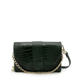 MOSZ Krisbag Telefoontasje Croco Dark Green