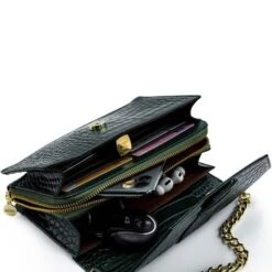 MOSZ Krisbag Telefoontasje Croco Dark Green -Fjallraven Tassen Verkoopwinkel krisbag croco dark green binnenkant