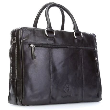 Leonhard Heyden Cambridge 2-Vaks Aktetas Black 4 Leonhard Heyden Cambridge 2-Vaks Aktetas Black - Afbeelding 2