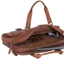 Chesterfield Dylan Laptop Schoudertas 17" Cognac -Fjallraven Tassen Verkoopwinkel leren laptoptas cognac dylan 3