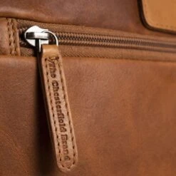 Chesterfield Seth Business Schoudertas 15" Cognac -Fjallraven Tassen Verkoopwinkel leren laptoptas cognac seth 2