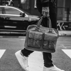 Chesterfield George Laptoptas 15" Black -Fjallraven Tassen Verkoopwinkel leren laptoptas zwart george 1