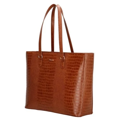 Charm London Midwood Shopper 15.6" Croco Cognac 4 Charm London Midwood Shopper 15.6" Croco Cognac - Afbeelding 2