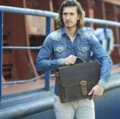 Plevier Retro Darwin Vintage Laptop Bag 2-Vaks 15.6" Brown -Fjallraven Tassen Verkoopwinkel plevier 552 2