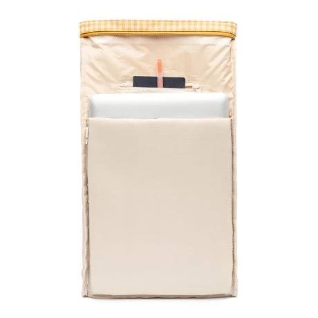 Lefrik Mini Roll Backpack 13" Printed Vichy Mustard 5 Lefrik Mini Roll Backpack 13" Printed Vichy Mustard - Afbeelding 3