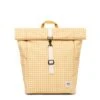 Lefrik Mini Roll Backpack 13" Printed Vichy Mustard -Fjallraven Tassen Verkoopwinkel roll vichy