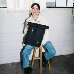 GOT BAG RollTop Lite Backpack 15" Black -Fjallraven Tassen Verkoopwinkel rolltop light black moods77 01