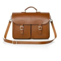 OldSchool Bags Schooltas Extra Large Kastanje Bruin -Fjallraven Tassen Verkoopwinkel schoudertas leder oldschool bags xl kastanjebruin2