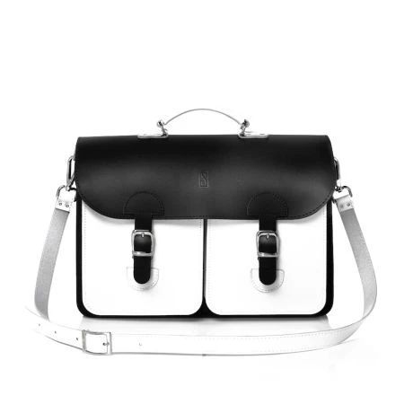 OldSchool Bags Schooltas Extra Large Zwart-Wit 3 OldSchool Bags Schooltas Extra Large Zwart-Wit