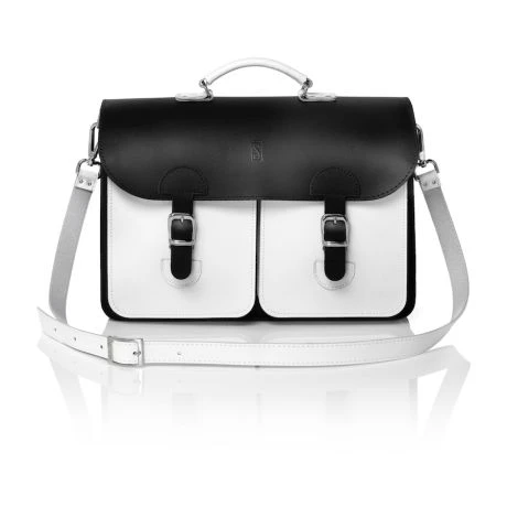 OldSchool Bags Schooltas Extra Large Zwart-Wit 4 OldSchool Bags Schooltas Extra Large Zwart-Wit - Afbeelding 2