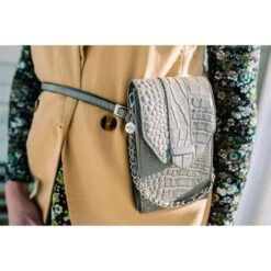 MOSZ Telefoontasje Croco Taupe Brushed Silver -Fjallraven Tassen Verkoopwinkel sring summer lage reso 241