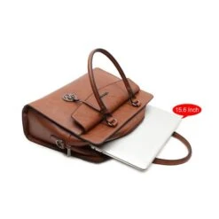 Wimona Valentina Schoudertas Laptop 15.6" Cognac 9 Wimona Valentina Schoudertas Laptop 15.6" Cognac -Fjallraven Tassen Verkoopwinkel valentina cognac 3