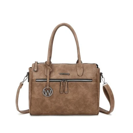 Wimona Bambina Schoudertas Taupe 3 Wimona Bambina Schoudertas Taupe