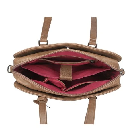 Wimona Carlotta Schoudertas 13.3" Taupe 6 Wimona Carlotta Schoudertas 13.3" Taupe - Afbeelding 4