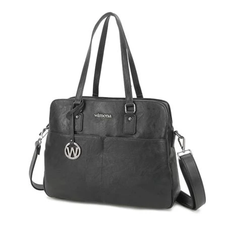 Wimona Carlotta Schoudertas 13.3" Black 4 Wimona Carlotta Schoudertas 13.3" Black - Afbeelding 2