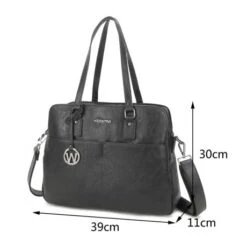Wimona Carlotta Schoudertas 13.3" Black 10 Wimona Carlotta Schoudertas 13.3" Black -Fjallraven Tassen Verkoopwinkel wimona carlotta zwart 3