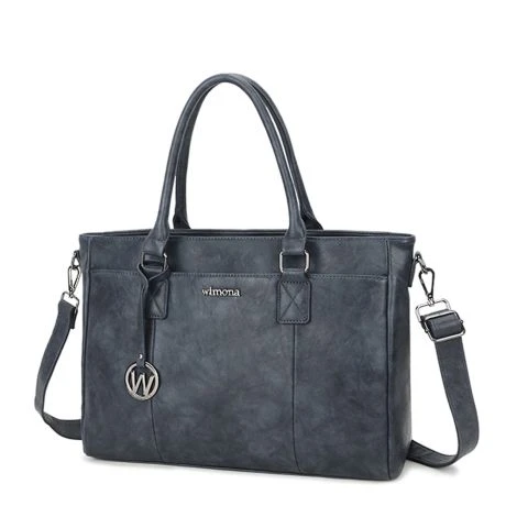 Wimona Carmina Schoudertas 13.3" Donkerblauw 4 Wimona Carmina Schoudertas 13.3" Donkerblauw - Afbeelding 2