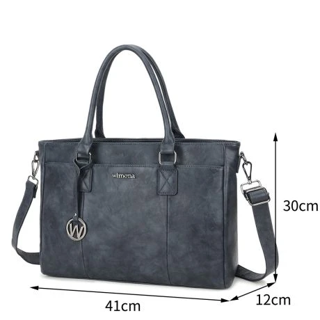 Wimona Carmina Schoudertas 13.3" Donkerblauw 5 Wimona Carmina Schoudertas 13.3" Donkerblauw - Afbeelding 3