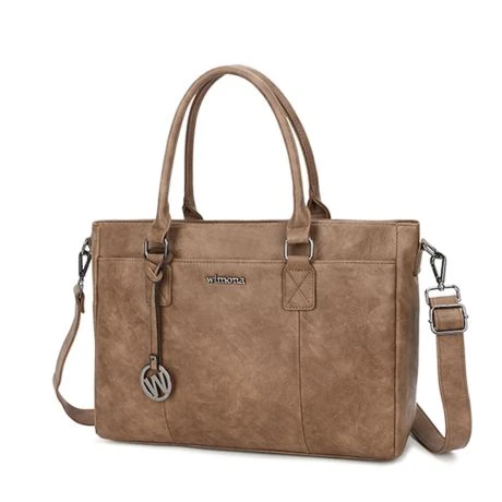 Wimona Carmina Schoudertas 13.3" Taupe 4 Wimona Carmina Schoudertas 13.3" Taupe - Afbeelding 2
