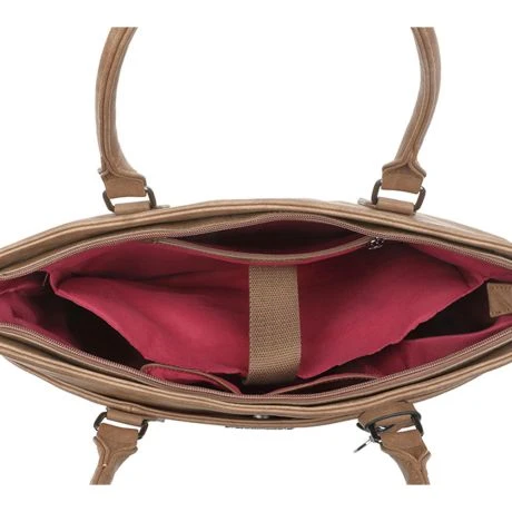 Wimona Carmina Schoudertas 13.3" Taupe 6 Wimona Carmina Schoudertas 13.3" Taupe - Afbeelding 4