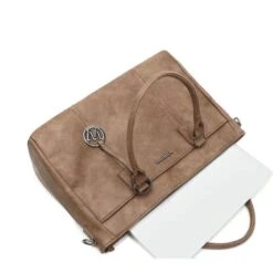 Wimona Carmina Schoudertas 13.3" Taupe 13 Wimona Carmina Schoudertas 13.3" Taupe -Fjallraven Tassen Verkoopwinkel wimona carmina taupe 6